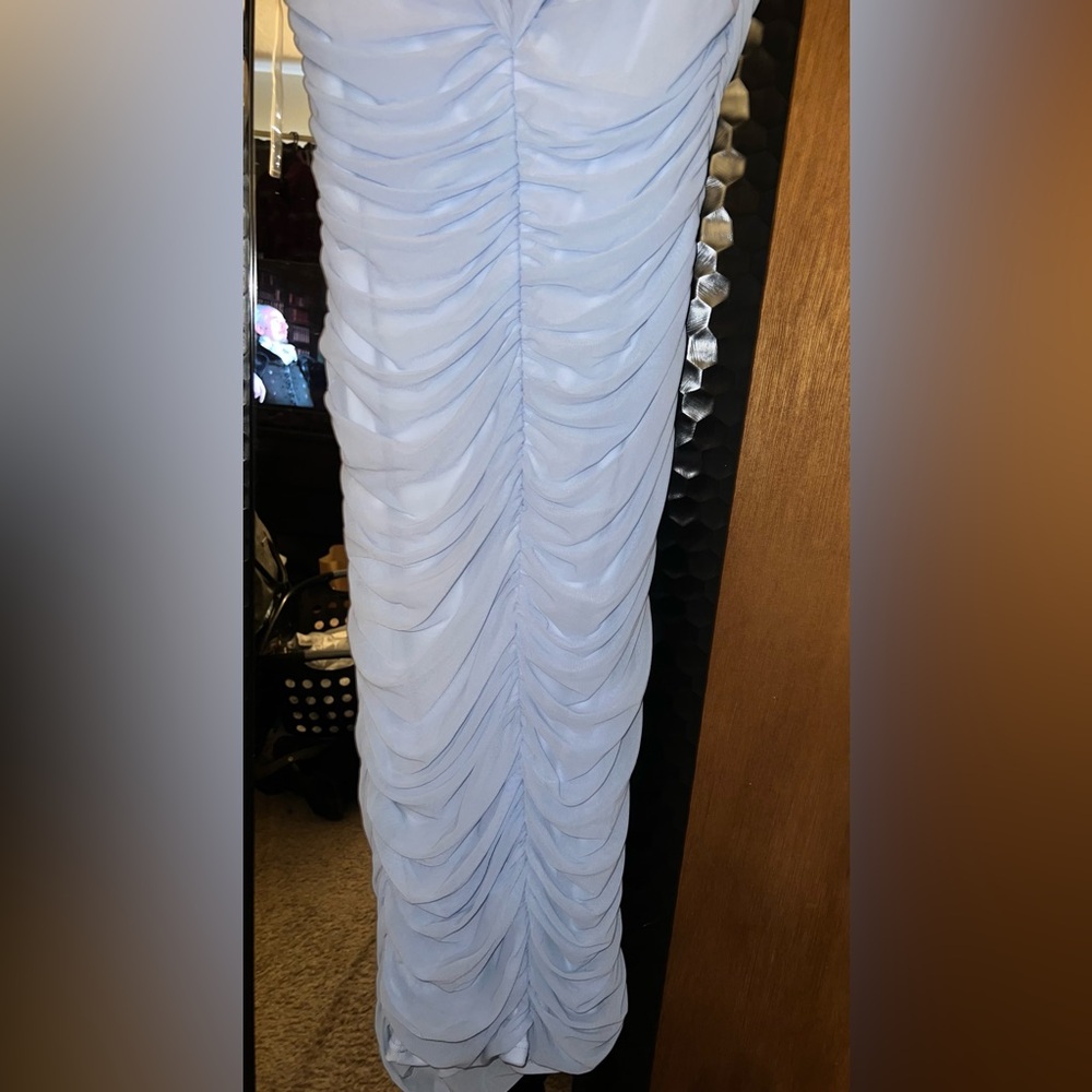 EUC Fashion Nova Ready and Ruched Mesh Midi Dress - Picture 8 of 9